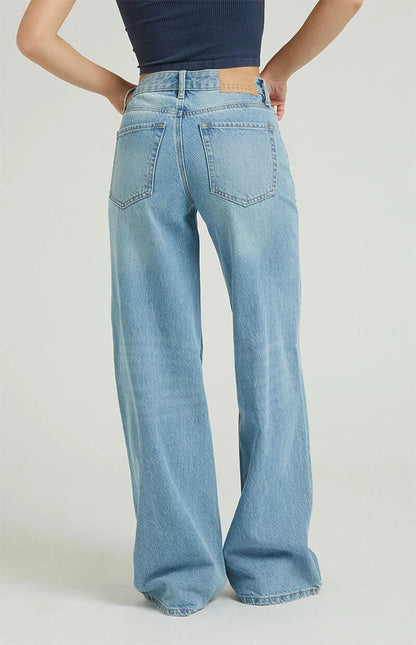 Jessie High Waisted Baggy Jeans Medium Indigo